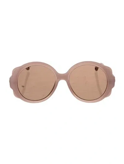 Pre-owned Chloé Round Tinted Sunglasses In Brown