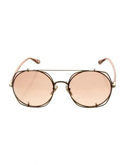 Pre-owned Chloé Round Tinted Sunglasses In Multi
