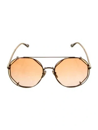 Pre-owned Chloé Round Tinted Sunglasses In Multi