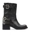 Chloé Round Toe Ankle Boots In Black
