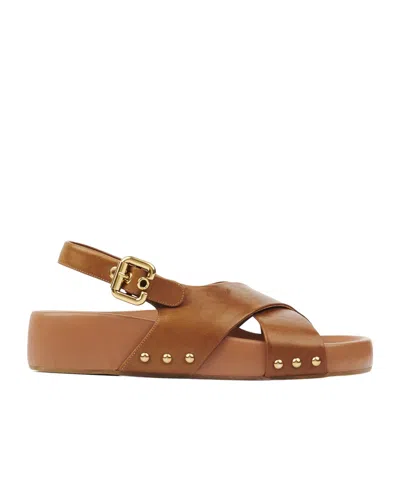 Chloé Round Toe Flat Sandals