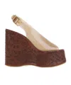 CHLOÉ ROUND TOE HIGH HEEL SANDALS