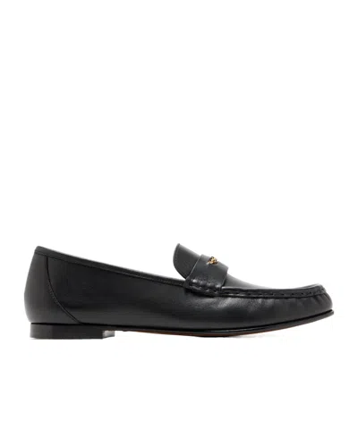 Chloé Round Toe Loafers In Black