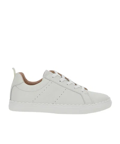 Chloé Round Toe Low-top Casual Shoes In White