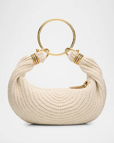 Chloé Rounded Crochet Bracelet Hobo Bag In White