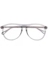 Chloé Rounded Transparent Glasses In Gray