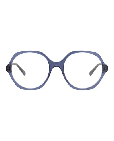 Chloé Round-frame Bio Acetate Optical Frames In Blue