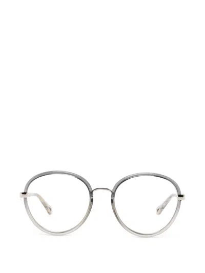 Chloé Round-frame Glasses In Gray