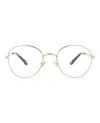 Chloé Round-frame Metal Optical Frames In Gold