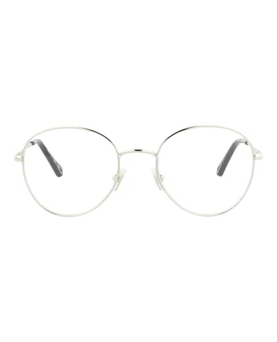 Chloé Round-frame Metal Optical Frames In Metallic