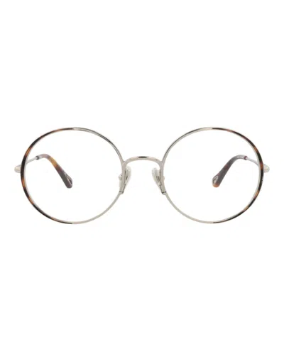 Chloé Round-frame Metal Optical Frames In Multi