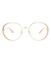 Chloé Round-frame Metal Optical Frames In Sand