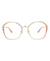 Chloé Round-frame Metal Optical Frames In Sand