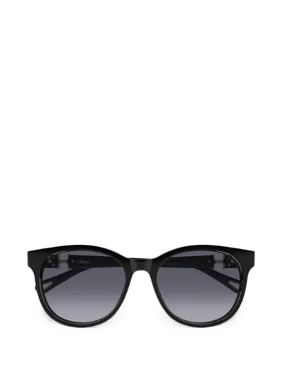 Chloé Round-frame Sunglasses In Black