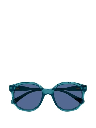 Chloé Kids' Round-frame Sunglasses In Blue
