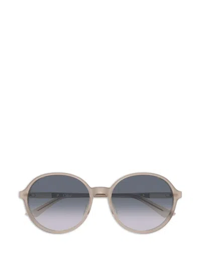 Chloé Round-frame Sunglasses In Neutral