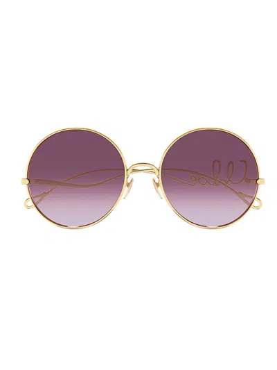 Chloé Round-frame Sunglasses In Green