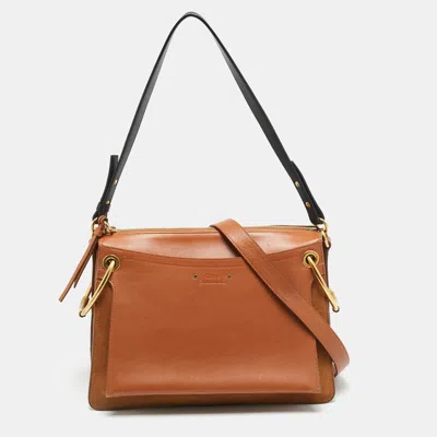 Pre-owned Chloé Roy Brown/black Leather Shoulder Bag