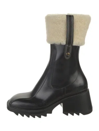 Pre-owned Chloé Rubber Boots In Black