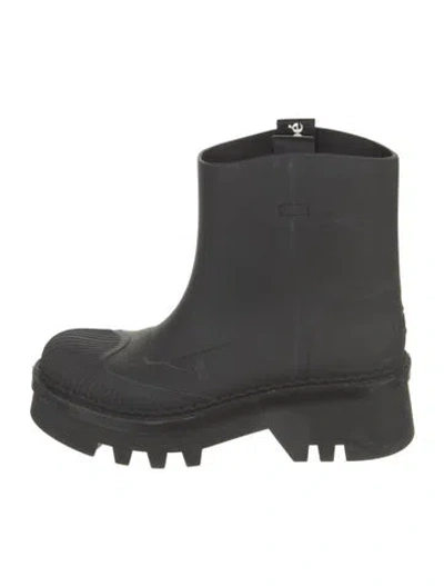 Pre-owned Chloé Rubber Boots In Black