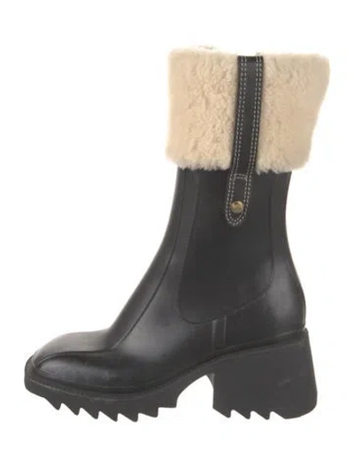 Pre-owned Chloé Rubber Colorblock Pattern Rain Boots