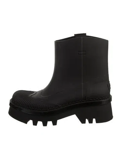 Pre-owned Chloé Rubber Rain Boots In Black