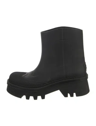 Pre-owned Chloé Rubber Rain Boots In Black