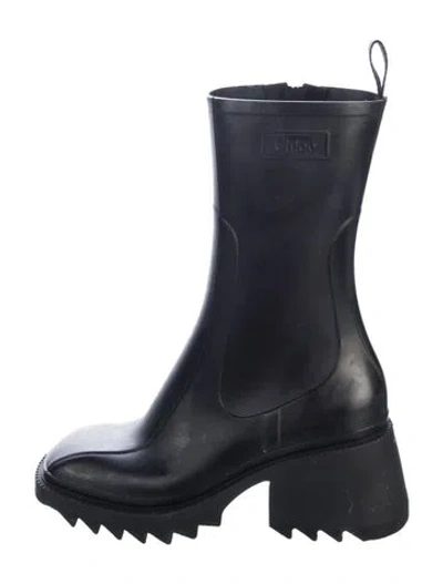 Pre-owned Chloé Rubber Rain Boots In Multi