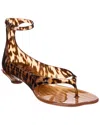 Chloé Brown Jelly Sandal With Animal Print And Flat Sandal In Black