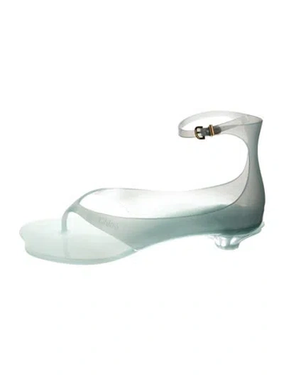 Pre-owned Chloé Rubber Sandals In Blue