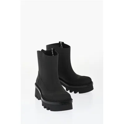 Chloé Rubber Solid Color Ankle Boots With Heel 6cm In Black