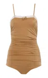 Chloé Ruched Bodysuit In Brown