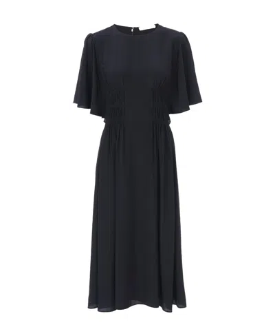 CHLOÉ CHLOÉ WING SLEEVED FLARED DRESS