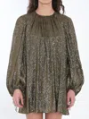 Chloé Ruched Mini Dress In Multi