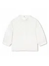Chloé Ruffle-collar Organic Cotton Sweatshirt In White