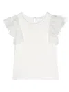 Chloé Ruffle-detail T-shirt In White