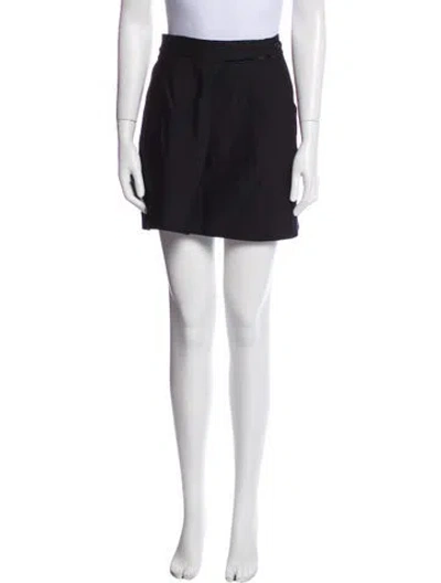 Pre-owned Chloé Ruffle Embellishment Mini Skirt In Blue