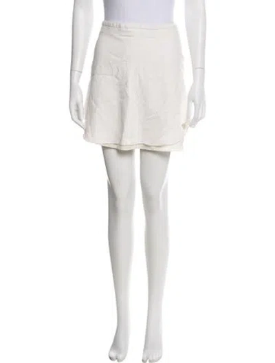 Pre-owned Chloé Ruffle Embellishment Mini Skirt In Neutral