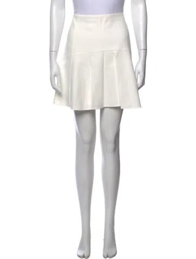 Pre-owned Chloé Ruffle Embellishment Mini Skirt In White
