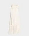 Chloé Chloè Silk Long Dress In Dusty White