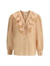 Chloé Silk Shirt With Rouches
