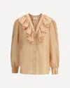Chloé Silk Shirt With Rouches