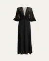 Chloé Maxikleid Mit V-ausschnitt In Black