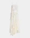 Chloé Ruffle-trim Floral Lace Maxi Dress