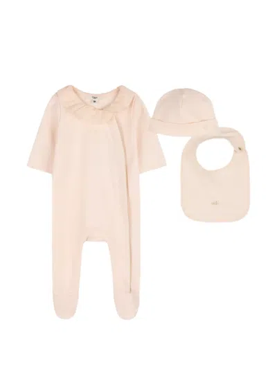 Chloé Ruffled Baby Gift Set In Neutral