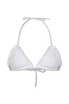 Chloé Ruffled Bikini Top In White
