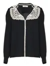 Chloé Blouse With Ruffles In Crepe De Chine And Lace Clothing