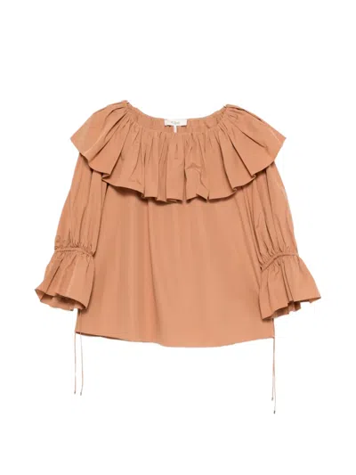 Chloé Ruffled Blouse In Neutral