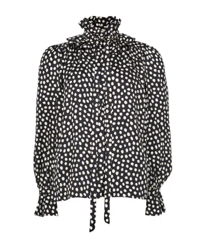Chloé Ruffled Blouse With Pussycat Bow In Black