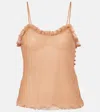 Chloé Ruffled Camisole In Pink